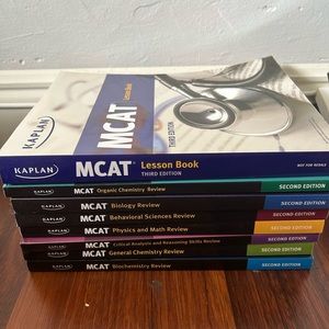 Kaplan Mcat book 2nd edition FULL set + lesson book